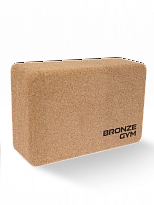 Блок для йоги BRONZE GYM, 23х15х7,5 см.,пробка