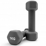 Гантели UNIX Fit неопреновая 1 кг Grey, 2 шт