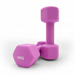 Гантели UNIX Fit неопреновая 4 кг Violet, 2 шт